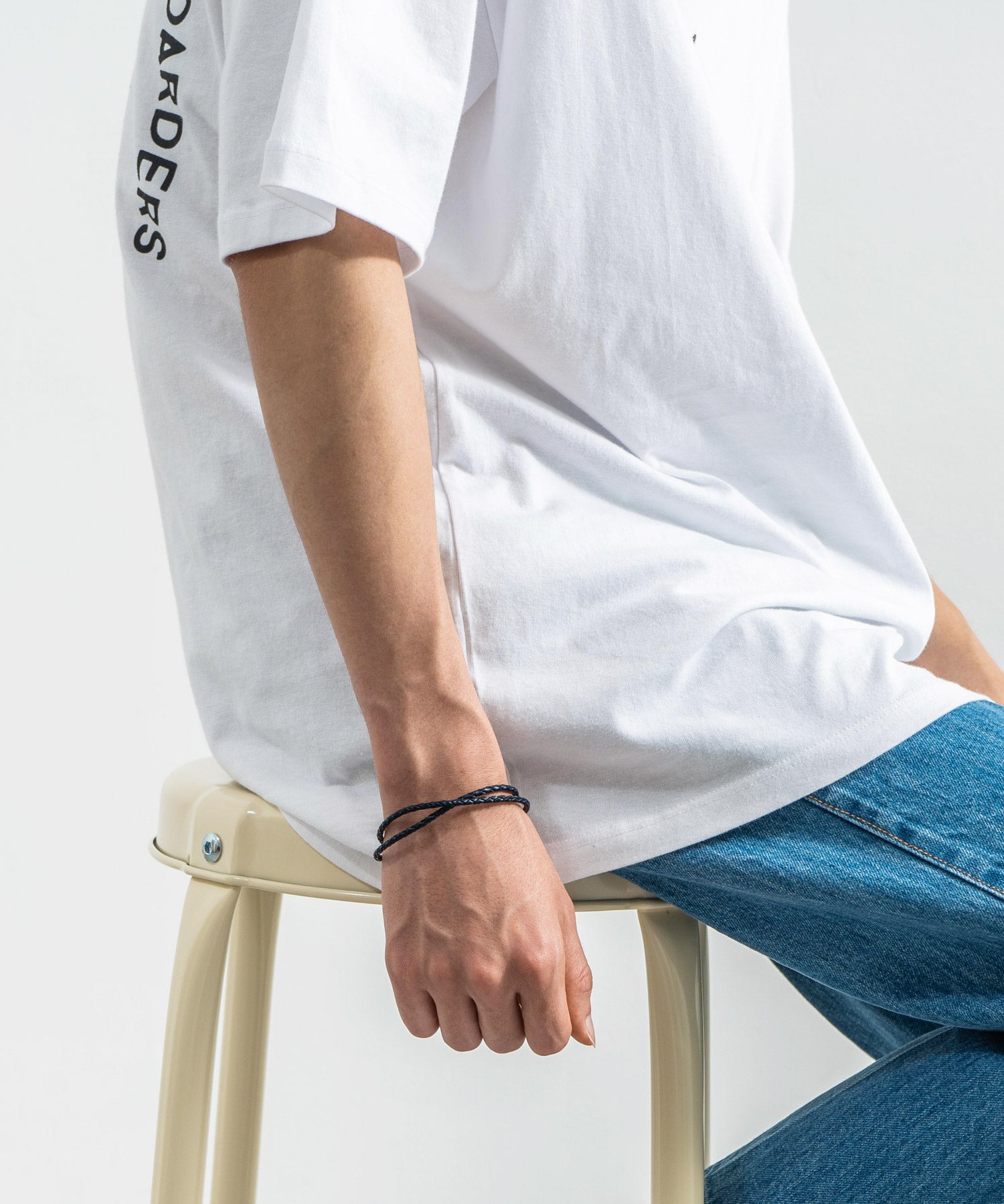 プレート リング チャーム 本革ブレスレット 9569