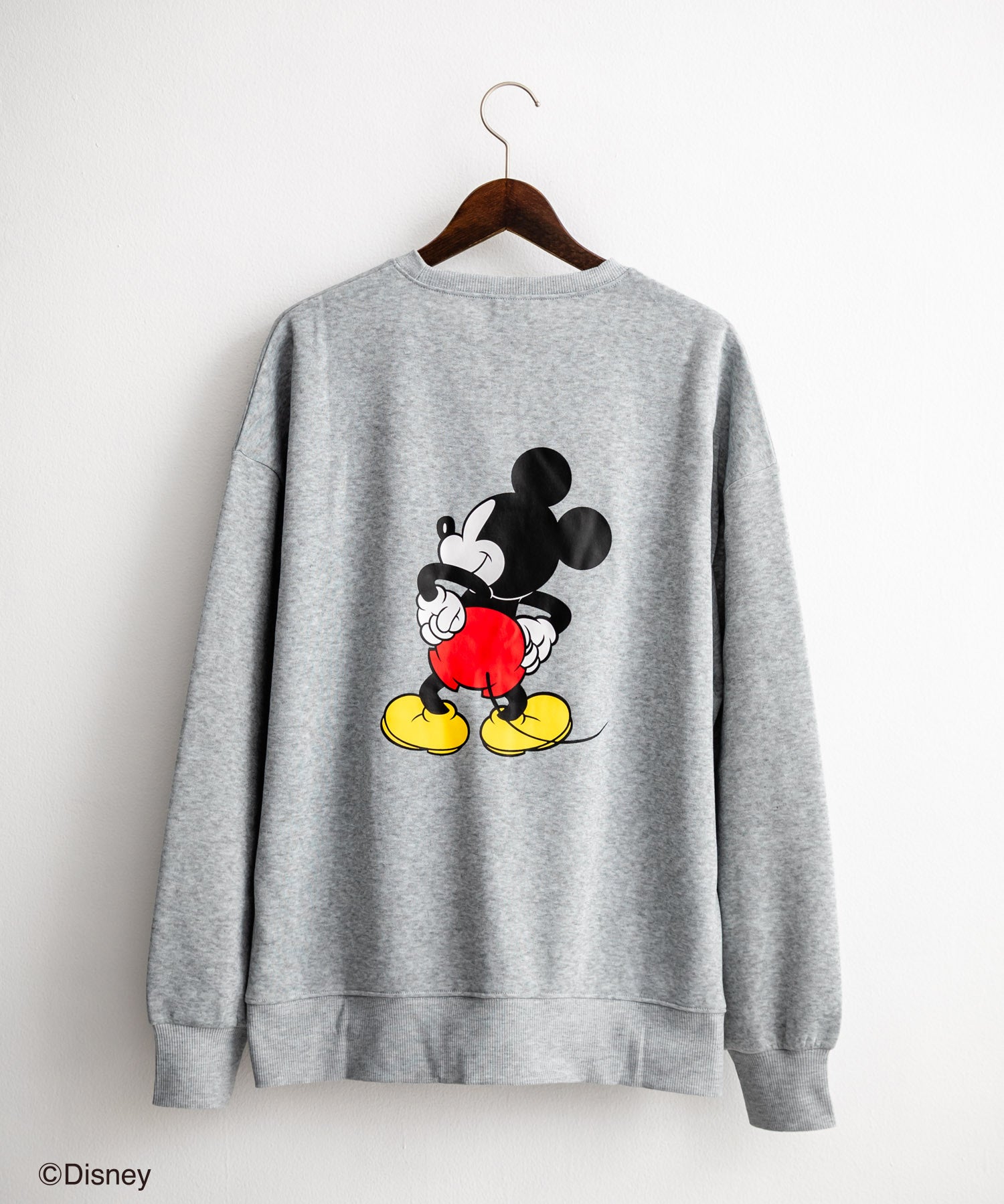 Disney ディズニー MICKEY MOUSE オーバーサイズ ミッキーマウスプリント裏起毛スウェットトレーナー	14939