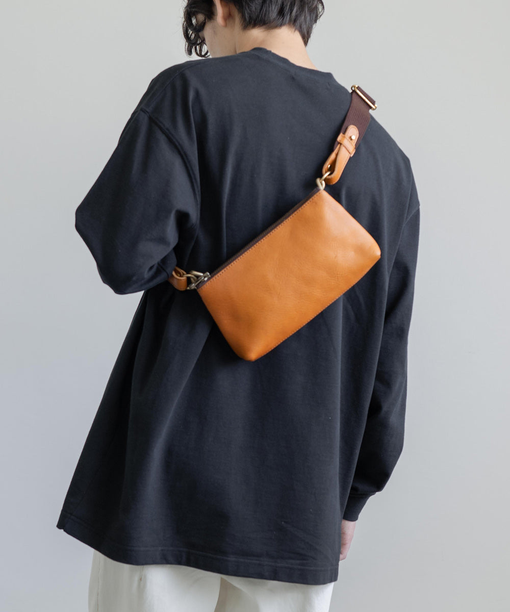 Butler Verner Sails バトラーバーナーセイルズ 日本製 国産ヌメ革レザー捻りシャックルミニショルダーバッグ JA-1713-2 4064