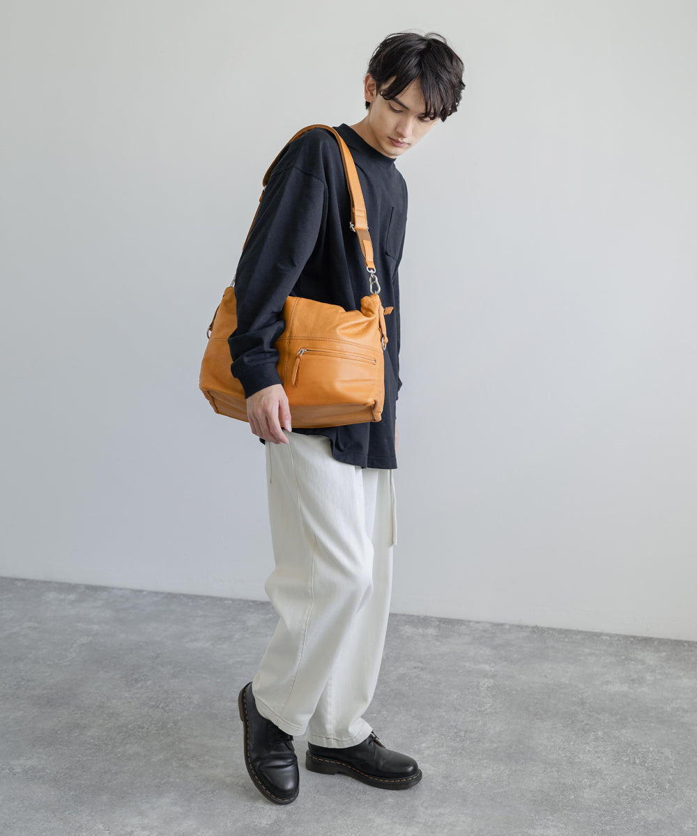 Butler Verner Sails バトラーバーナーセイルズ 日本製 国産オイルレザーエディターズショルダー2nd JA-2128 7834