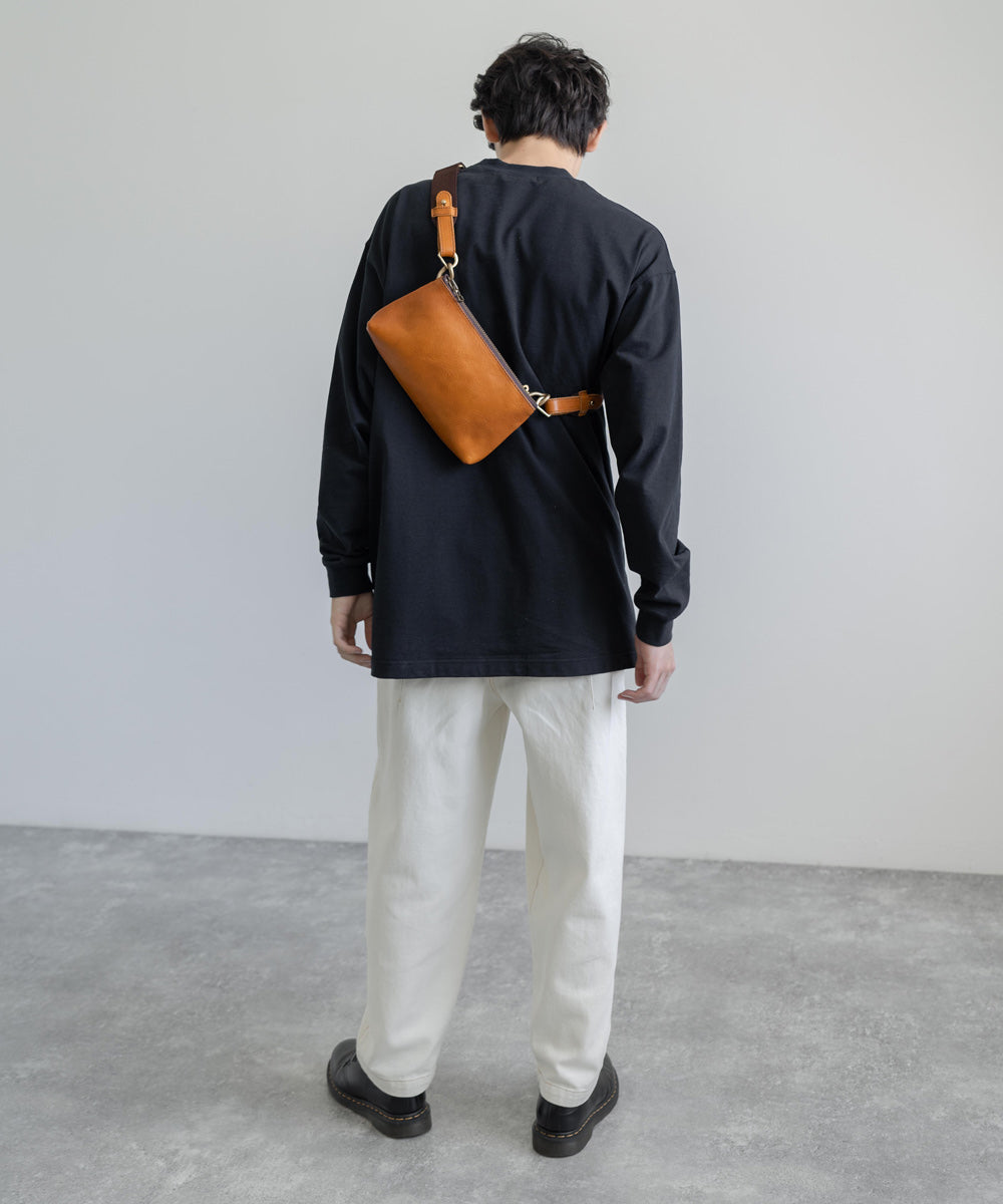 Butler Verner Sails バトラーバーナーセイルズ 日本製 国産ヌメ革レザー捻りシャックルミニショルダーバッグ JA-1713-2 4064