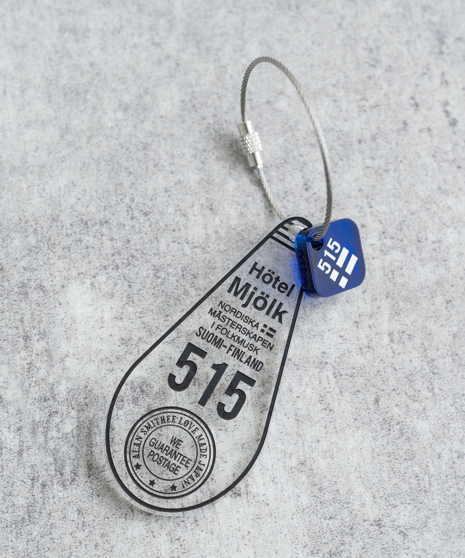 日本製 アクリルホテルキーリング ACRYLIC HOTEL KEY HOLDER(515) AW-1314-2 1939