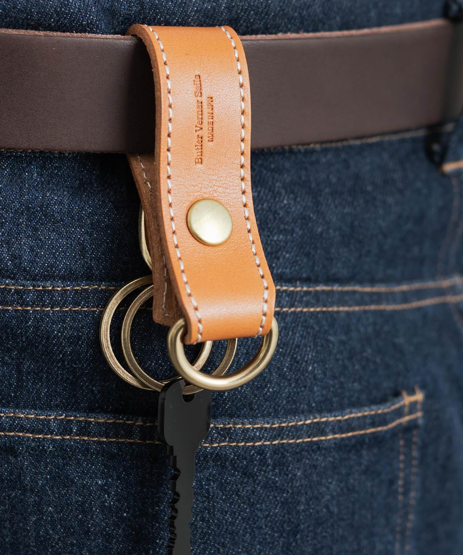 Butler Verner Sails バトラーバーナーセイルズ 日本製 国産 栃木レザーホルダーベルトキーホルダー JW-2473 12338