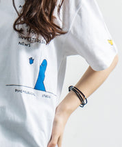 プレート リング チャーム 本革ブレスレット 9569