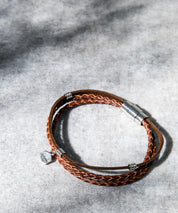 プレート リング チャーム 本革ブレスレット 9569