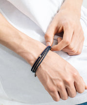 プレート リング チャーム 本革ブレスレット 9569