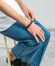 プレート リング チャーム 本革ブレスレット 9569