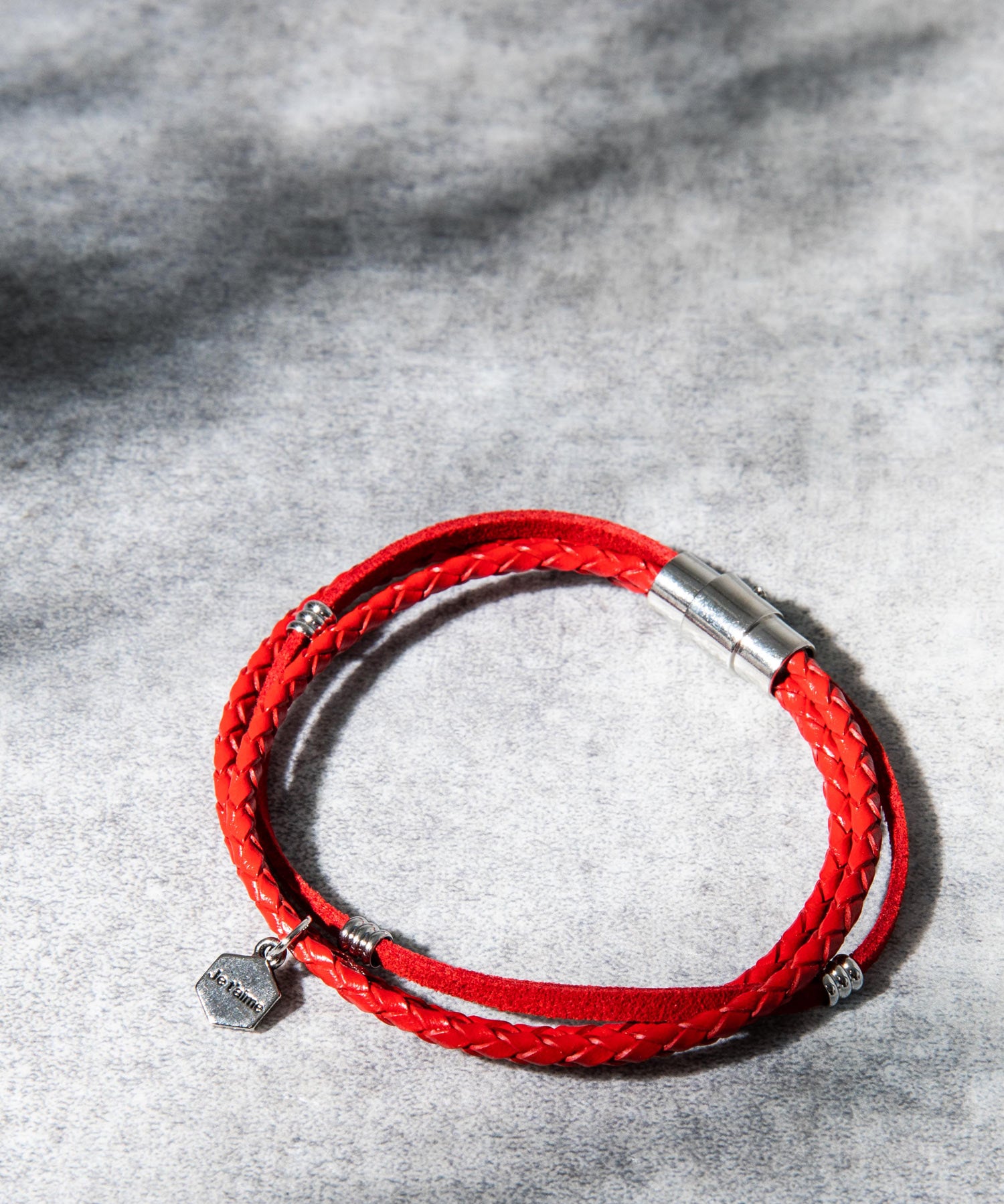 プレート リング チャーム 本革ブレスレット 9569