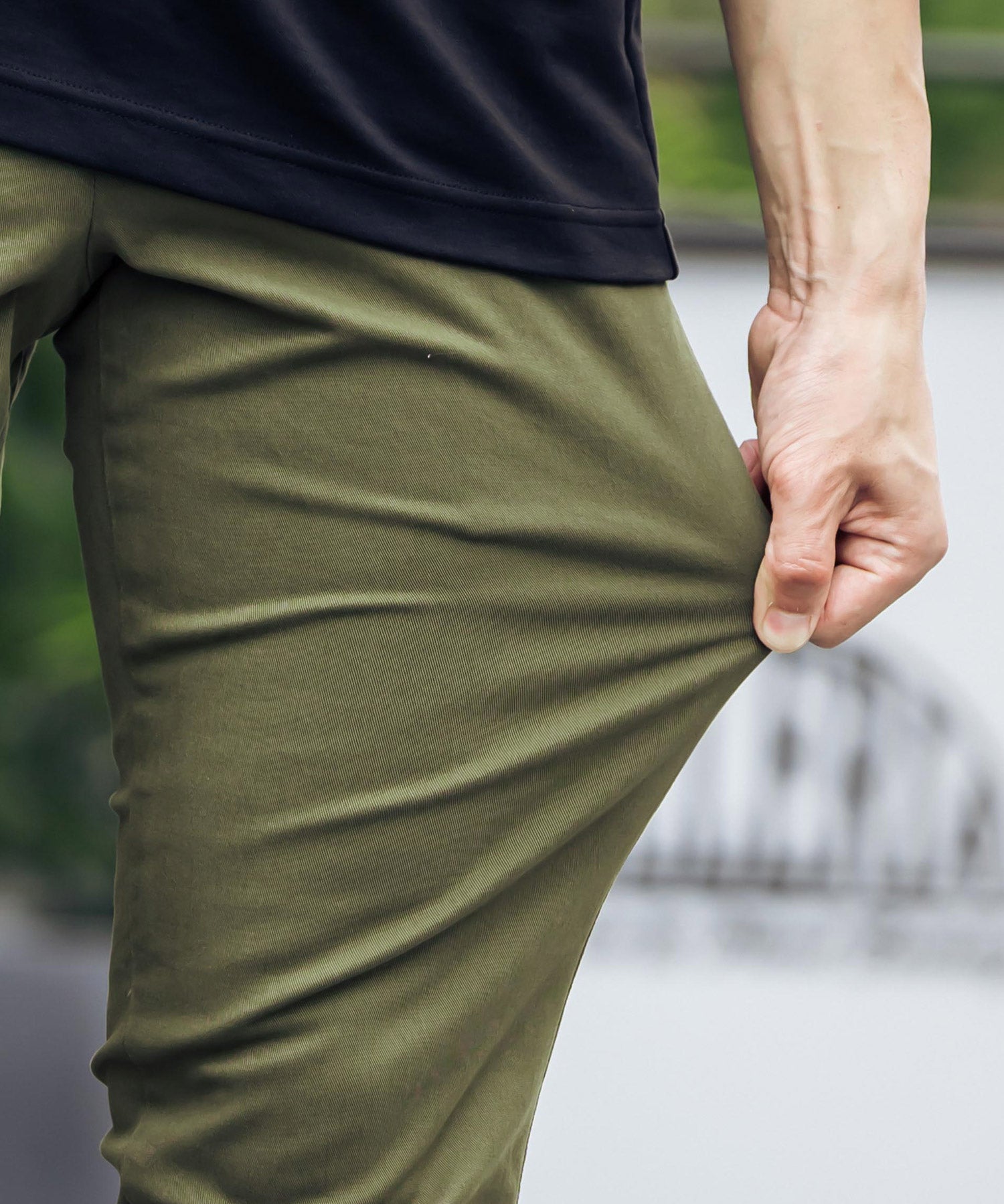 Hanes ヘインズ ノータック ストレッチチノパンツ