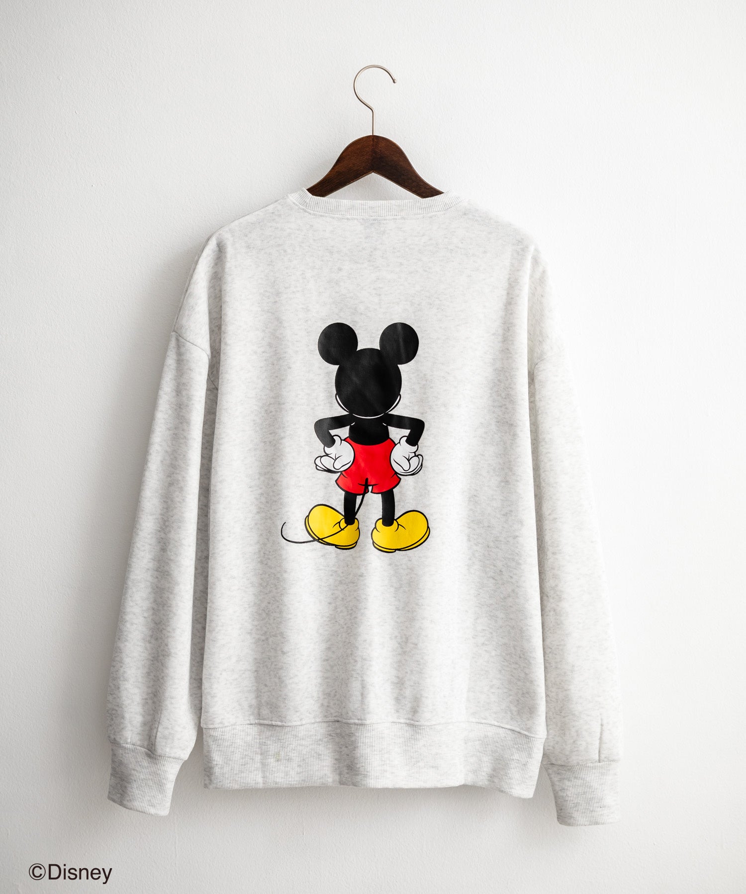 Disney ディズニー MICKEY MOUSE オーバーサイズ ミッキーマウスプリント裏起毛スウェットトレーナー	14939