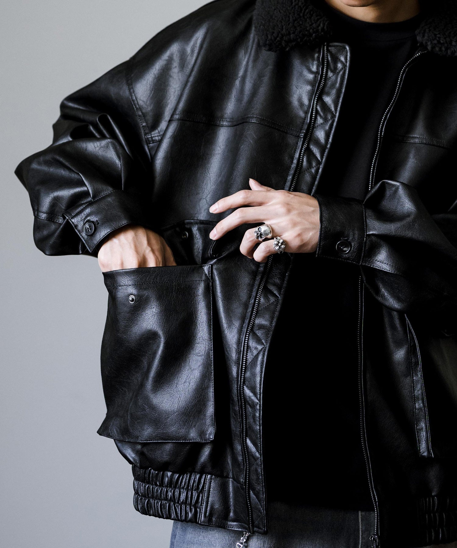 オーバーサイズPUレザー G-1型フライトブルゾン 13760 – Rocky Monroe