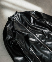 PUレザーシングルライダースジャケット　14681