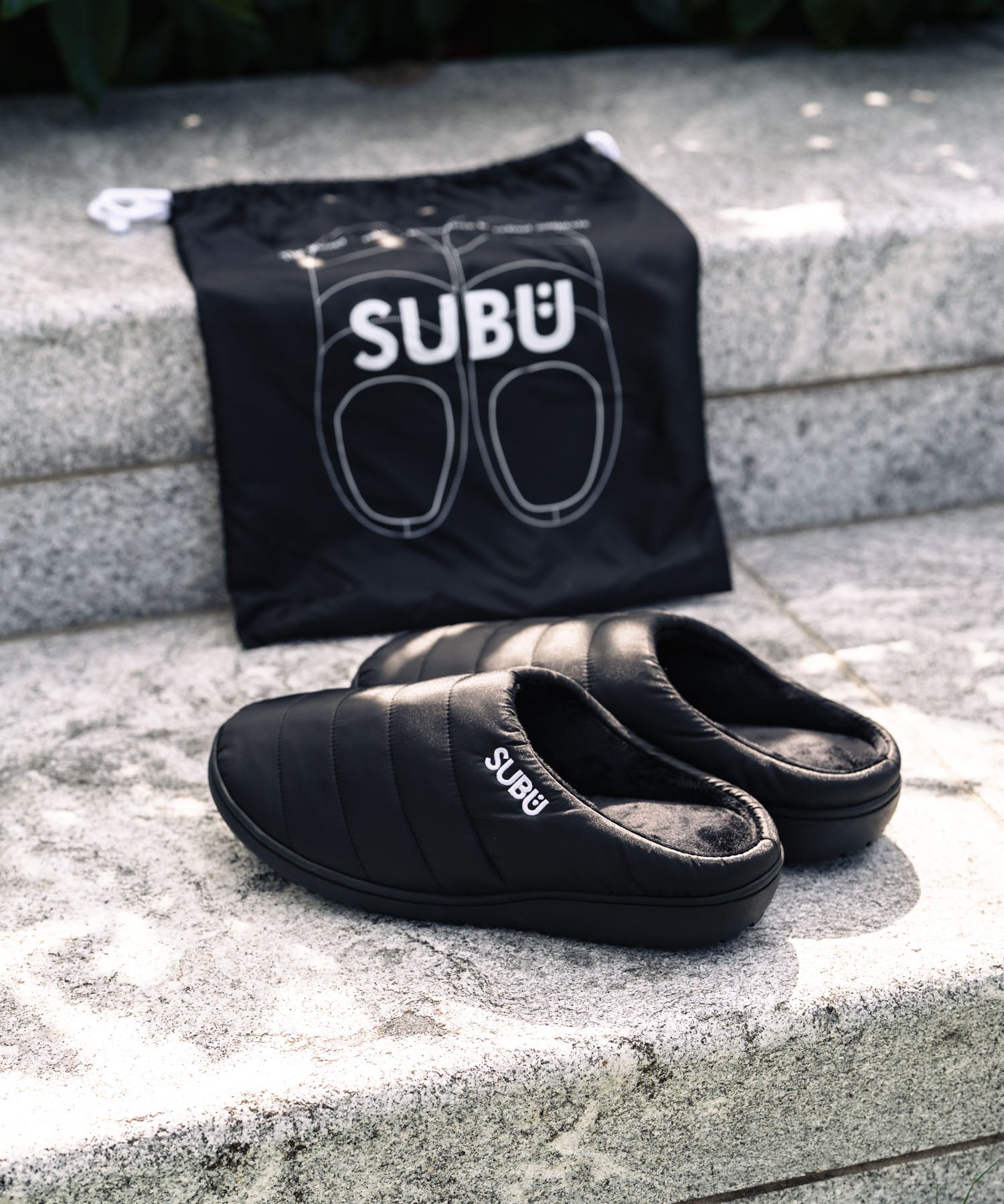 【SUBU/スブ】 サンダル F-line/ワンポイントロゴ刺繍モックシューズスリッポンスリッパ 15384