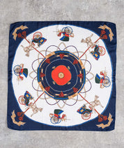 新色追加 スカーフリング付き 大判サイズ総柄スカーフ 12688