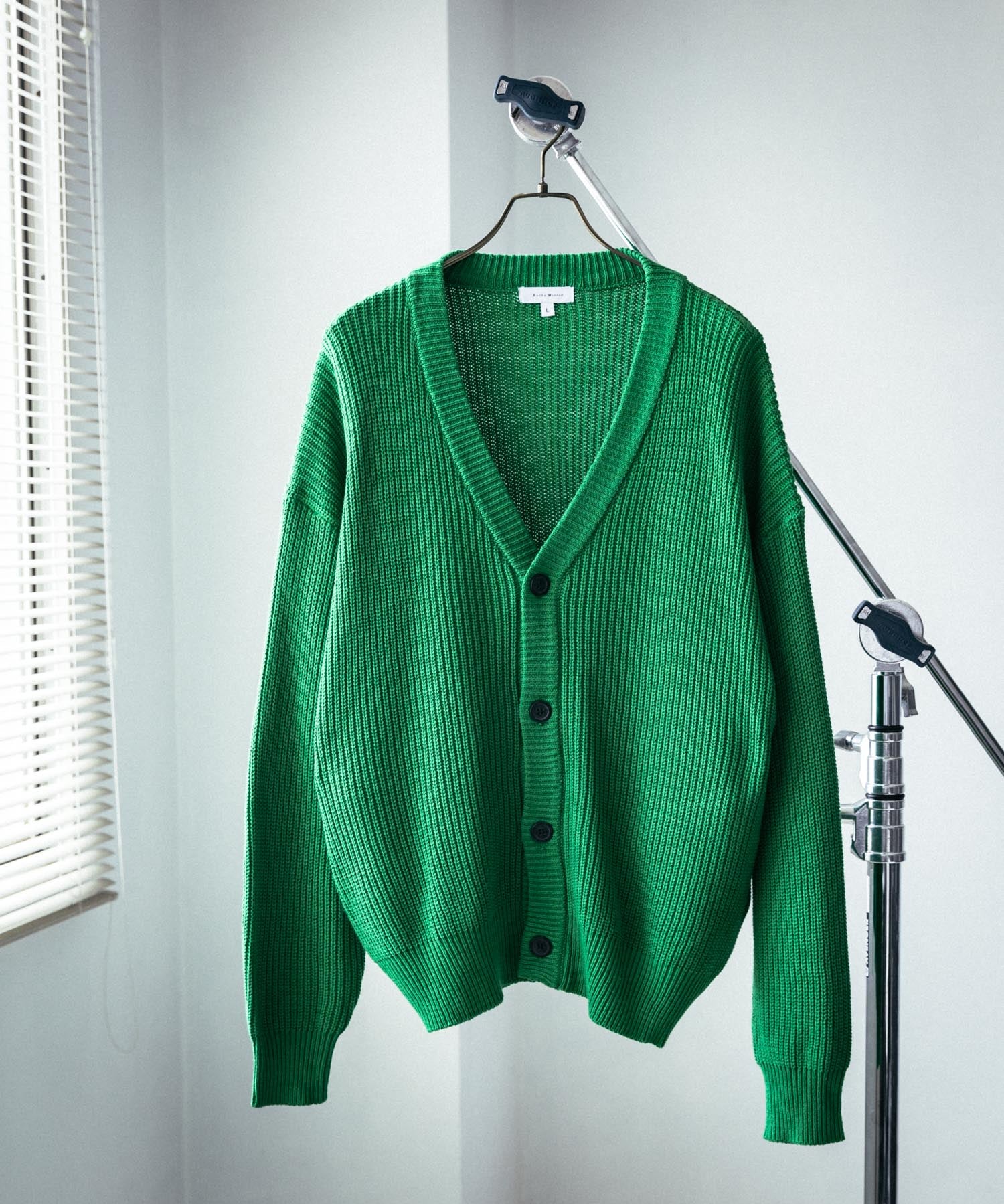 ハイバルキー片畦編み オーバーサイズ ウォッシャブルニット ビッグシルエットカーディガン 11313