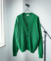 ハイバルキー片畦編み オーバーサイズ ウォッシャブルニット ビッグシルエットカーディガン 11313