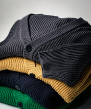 ハイバルキー片畦編み オーバーサイズ ウォッシャブルニット ビッグシルエットカーディガン 11313