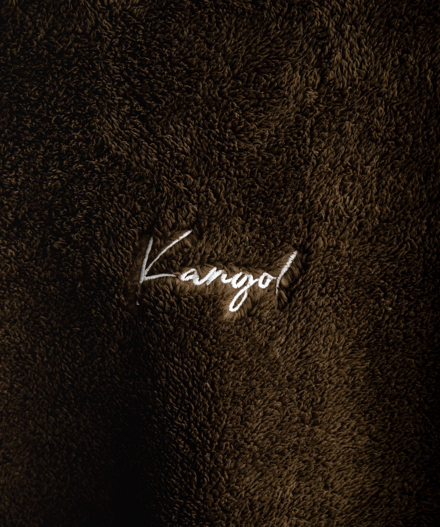 KANGOL カンゴール 別注コラボ ロゴ刺繍シャギーボアフリースクルーネックトレーナー 14625