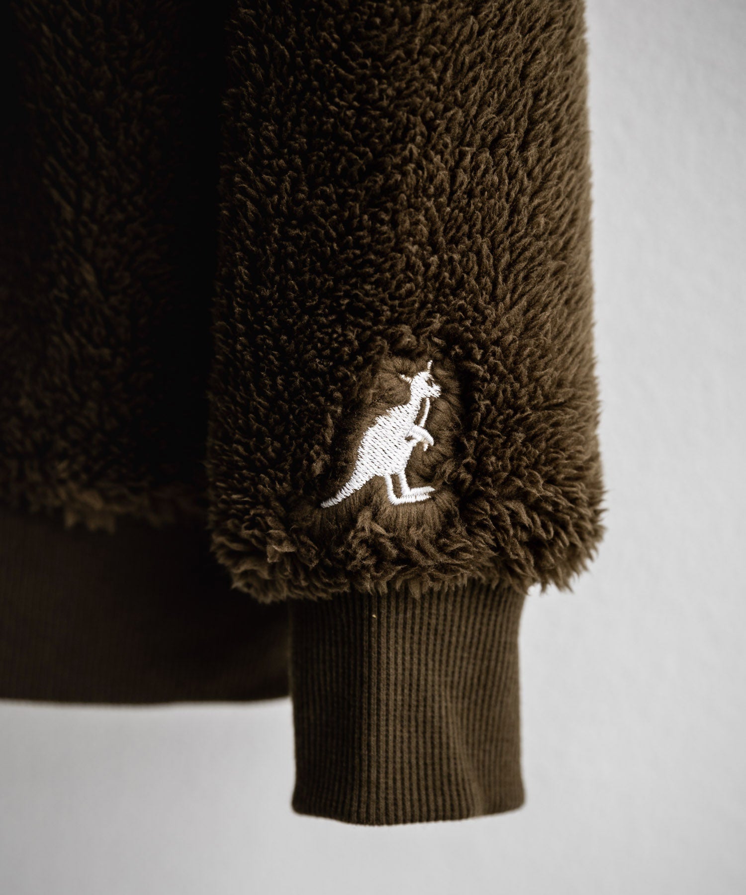 KANGOL カンゴール 別注コラボ ロゴ刺繍シャギーボアフリースクルーネックトレーナー 14625