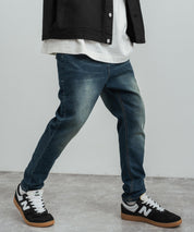 ストレッチデニム テーパードスキニーサルエルパンツ 12275