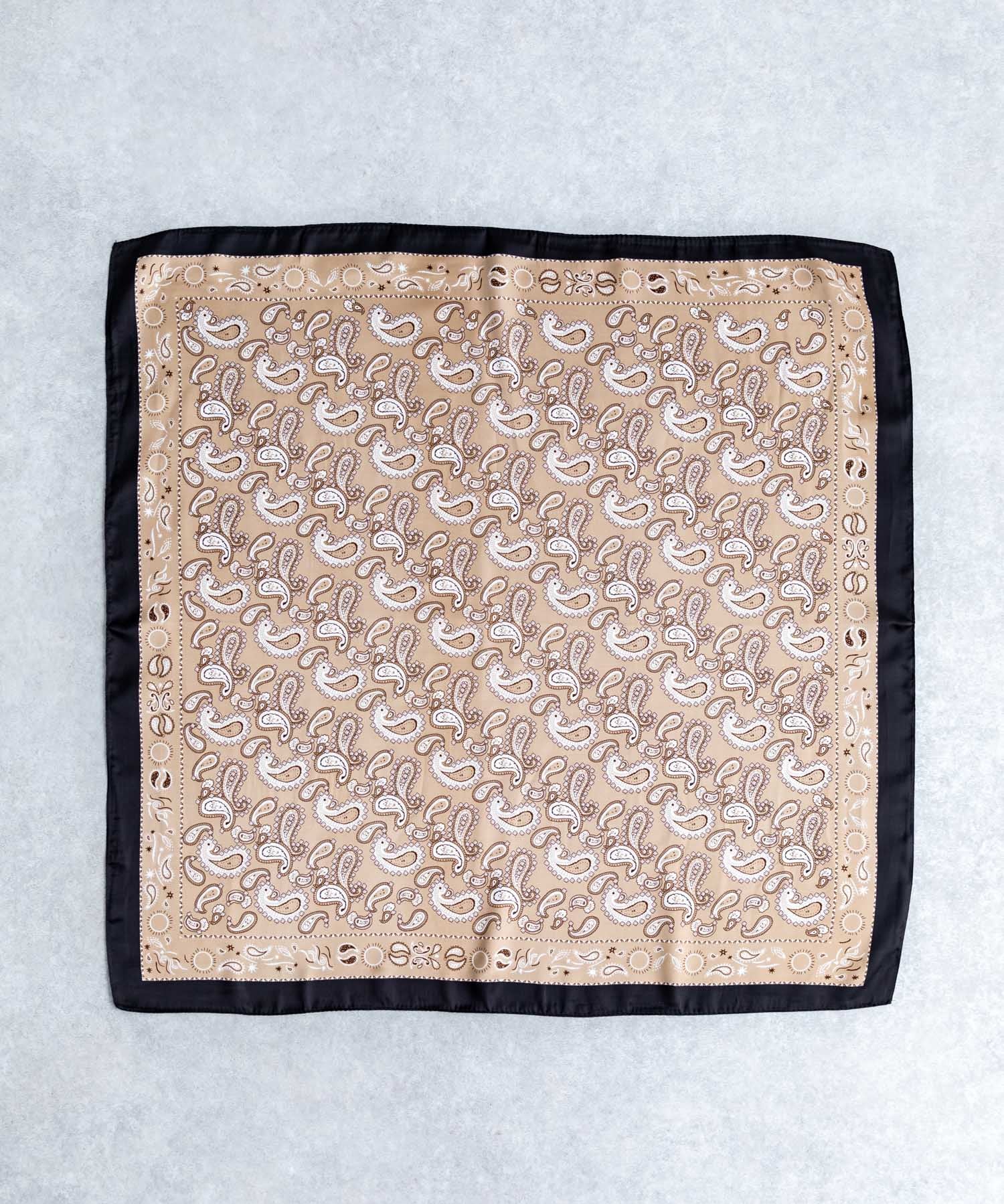 新色追加 スカーフリング付き 大判サイズ総柄スカーフ 12688