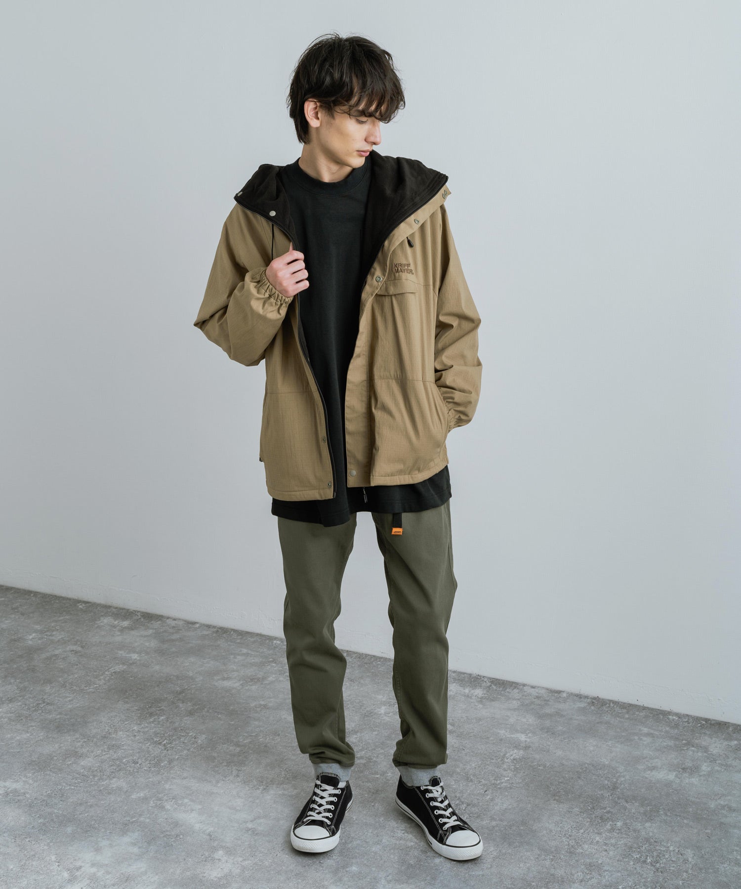 新色追加 KRIFF MAYER クリフメイヤー コットンストレッチツイル・ヒッコリーデニムクライミングジョガーパンツ