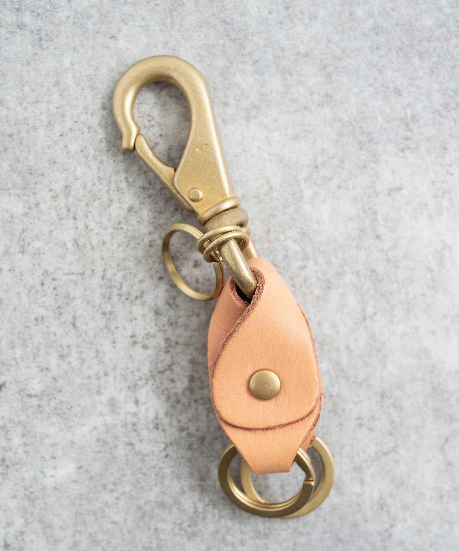 Butler Verner Sails バトラーバーナーセイルズ 日本製 国産ブラス×栃木レザーダブルキーホルダー JA-1897 11048