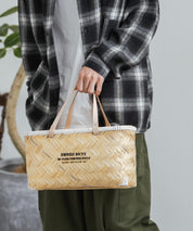 Butler Verner Sails バトラーバーナーセイルズ バンブー×本革マーケットバスケットSサイズ VR-2502 12336