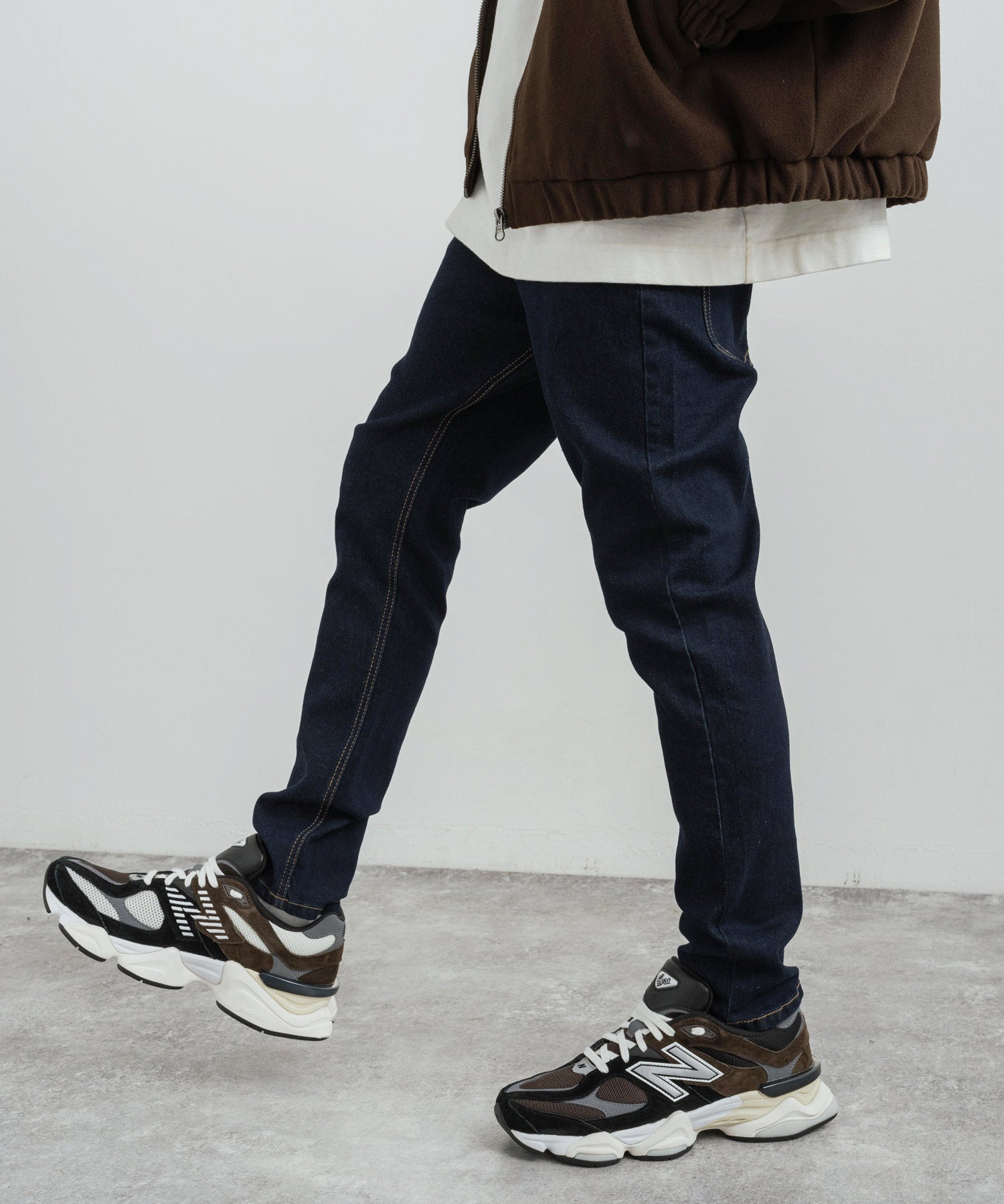 ストレッチデニム テーパードスキニーサルエルパンツ 12275