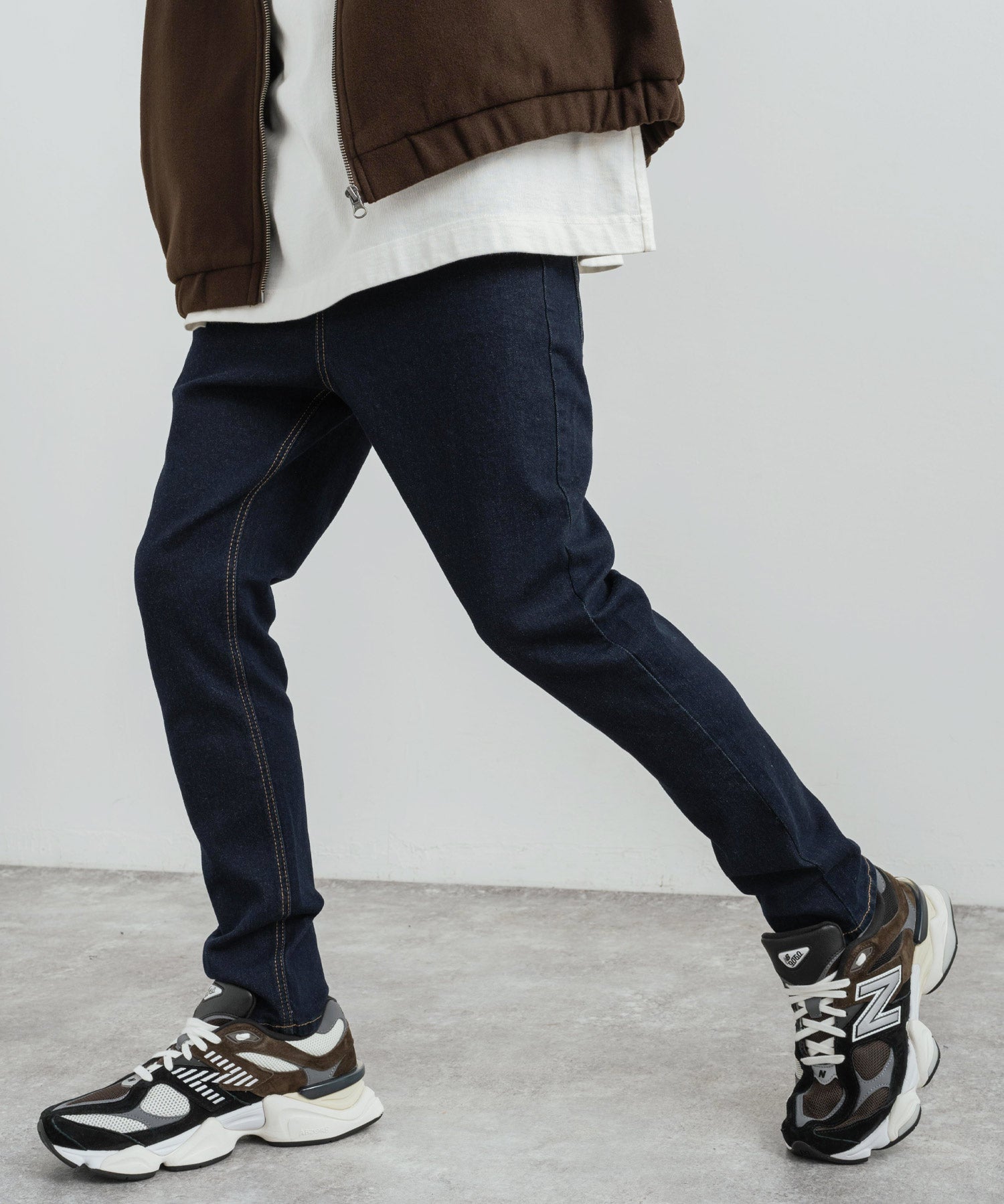 ストレッチデニム テーパードスキニーサルエルパンツ 12275