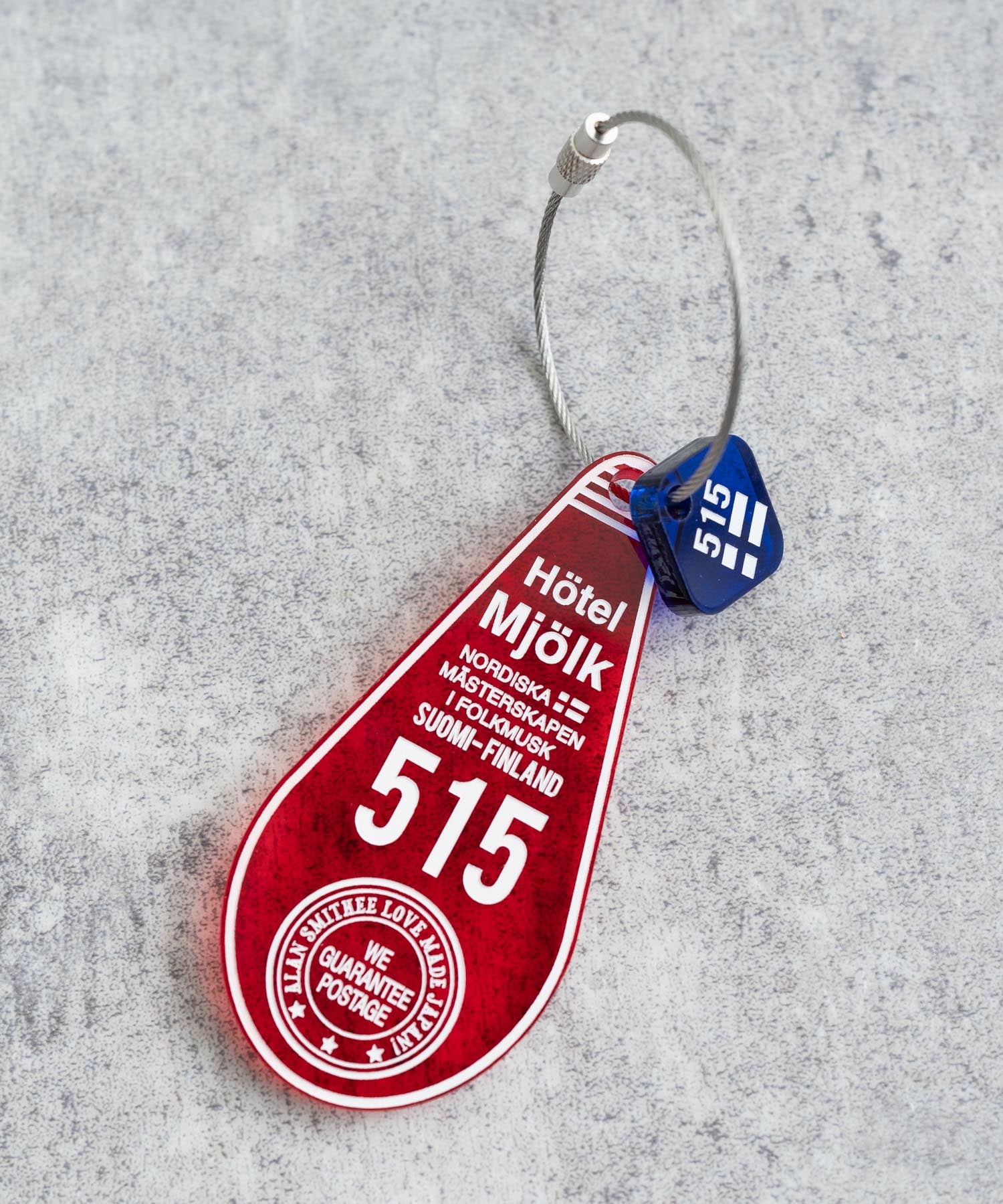 日本製 アクリルホテルキーリング ACRYLIC HOTEL KEY HOLDER(515) AW-1314-2 1939