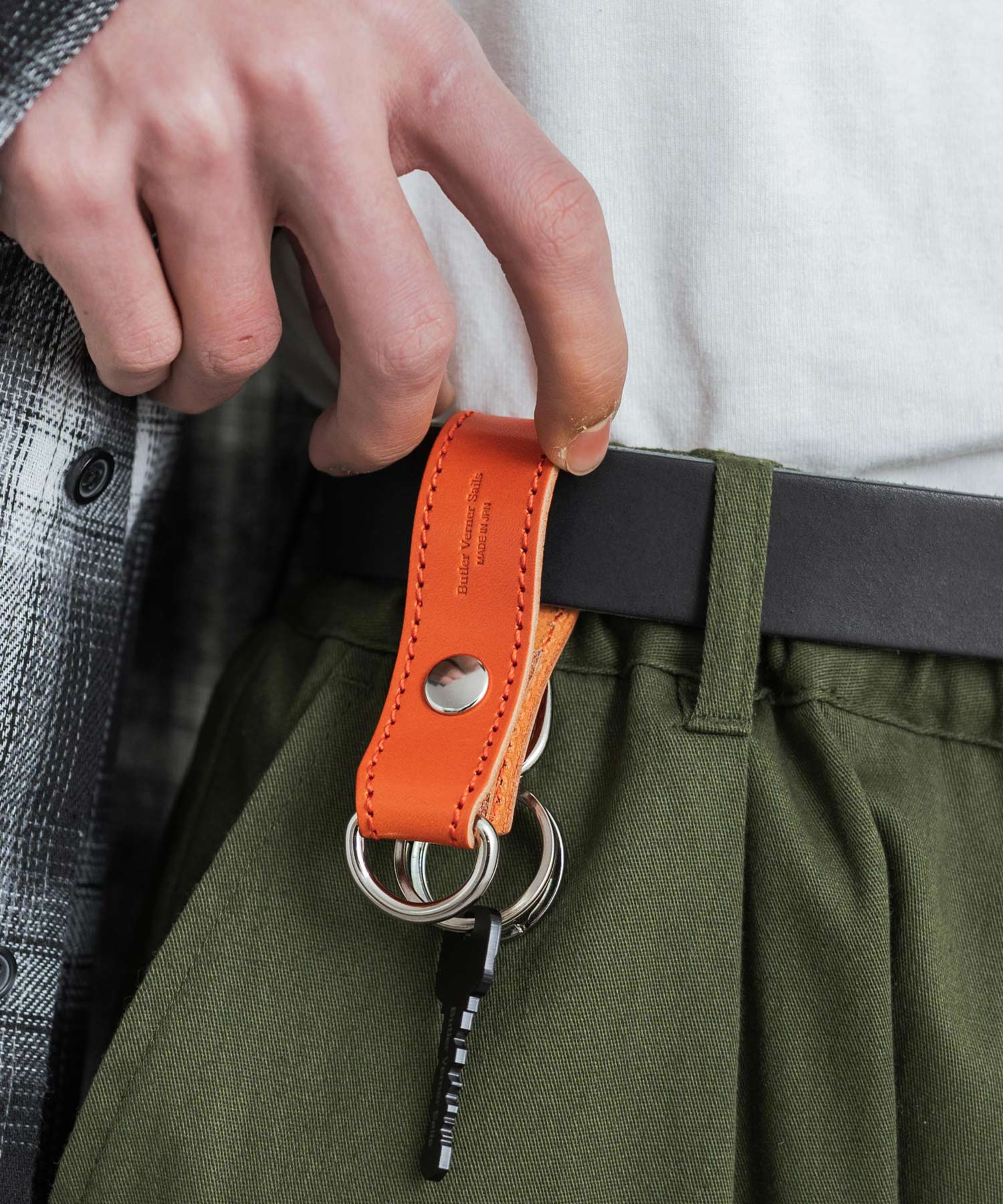 Butler Verner Sails バトラーバーナーセイルズ 日本製 国産 栃木レザーホルダーベルトキーホルダー JW-2473 12338