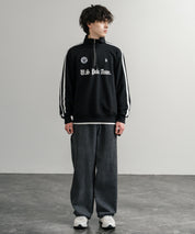 U.S. POLO ASSN. ユーエスポロアッスン half zip sweat shirt オーバーサイズ袖ラインワンポイントロゴ刺繍ハーフジップ裏毛スウェット 14862