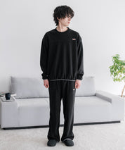 PENNEYS ペニーズ 別注コラボ マイクロフリースセットアップ/長袖クルーネックプルオーバー&ワイドイージーパンツ ルームウェア 16056