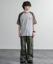 KRIFF MAYER クリフメイヤー スーベニア龍刺繍スカジャンTシャツ/リブラインラグランカットソー 2547202 15867