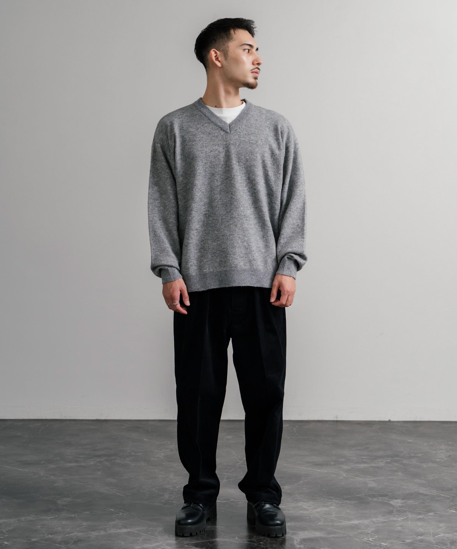 Upscape Audience アップスケープオーディエンス 日本製 国産14WALEコーデュロイマンチェスター2タックイージーワイドパンツ AUD3643 14833