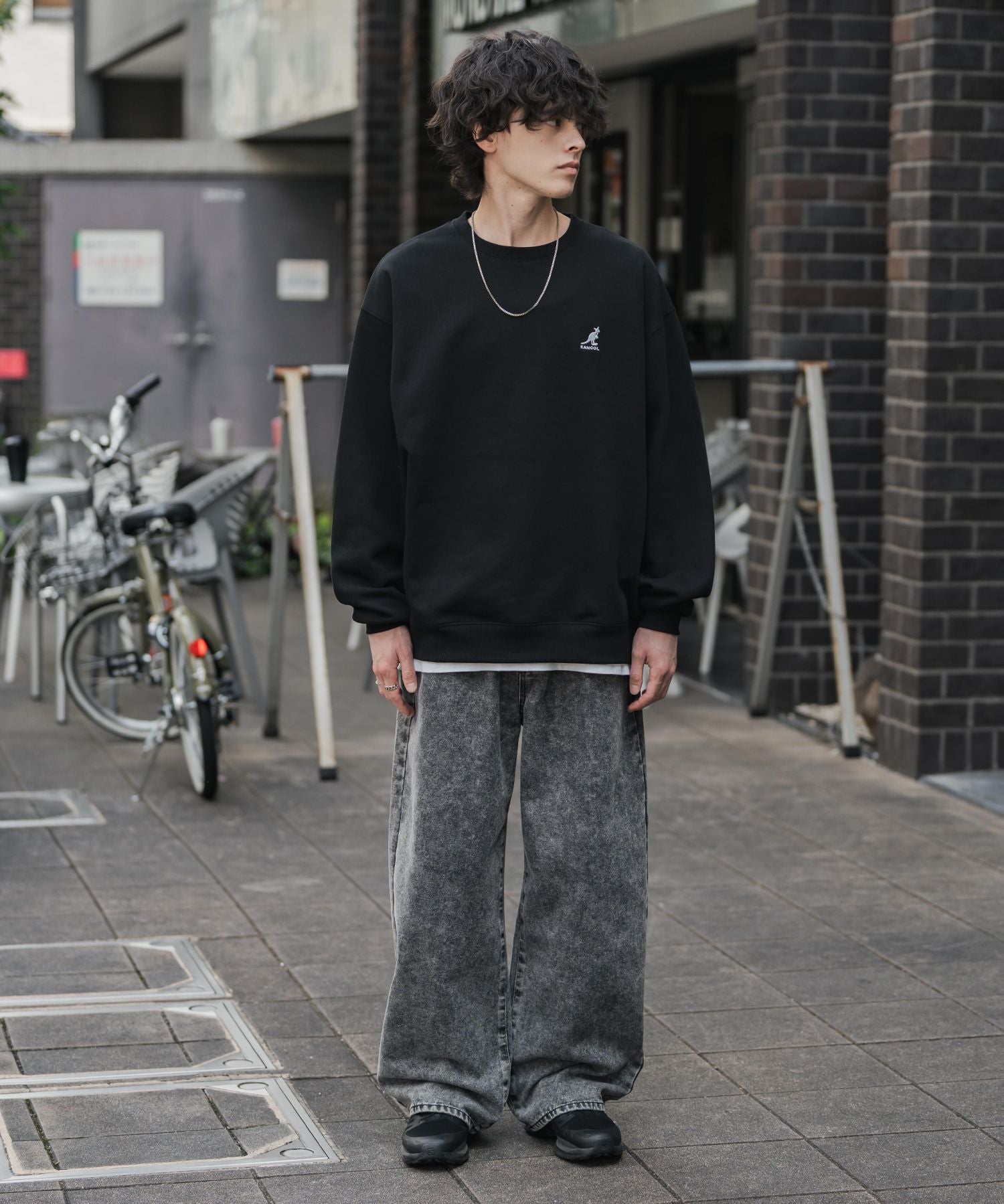 新色追加 KANGOL カンゴール 別注コラボ オーバーサイズ裏起毛ワンポイントロゴ刺繍スウェット 13836 【セットアップ可能】
