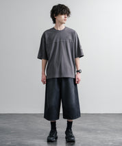 THE NORTH FACE WHITE LABEL STITCH DYEING S/S R/TEE オーバーサイズステッチラインワンポイントロゴピグメント加工半袖Tシャツ 16163