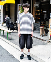 U.S.POLO ASSN. ユーエスポロアッスン バックプリント/無地/ボーダー オーバーサイズクルーショートスリーブTシャツ