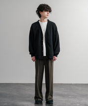 コットンタッチ裏起毛Vネックカーディガン 14984