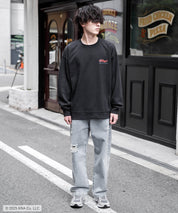 Kellogg's 別注コラボ オーバーサイズヴィンテージライクグラフィックプリント裏起毛スウェットトレーナー 15117