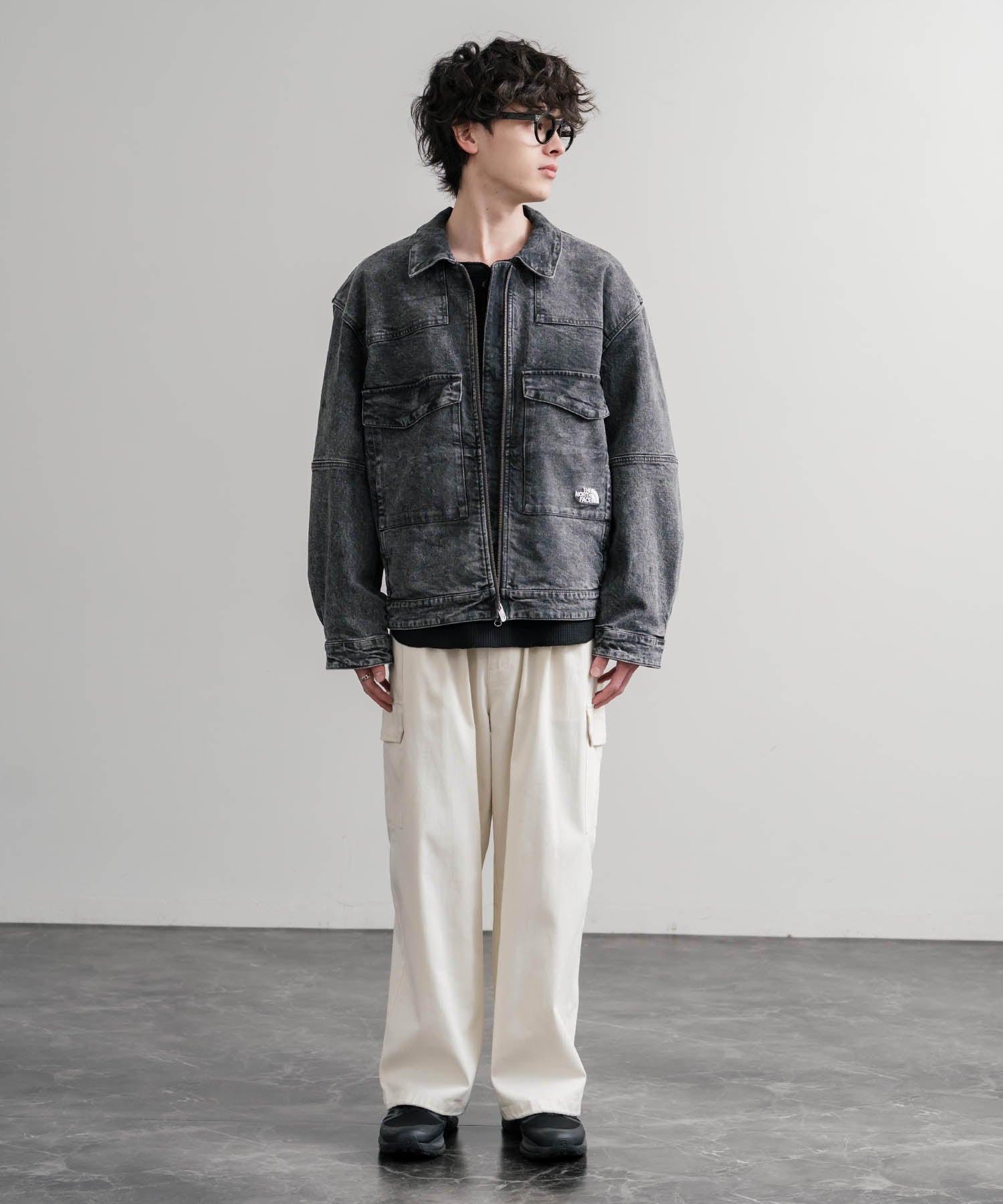 日本未展開モデル WHITE LABEL THE NORTH FACE DENIM TRUCKER JACKET