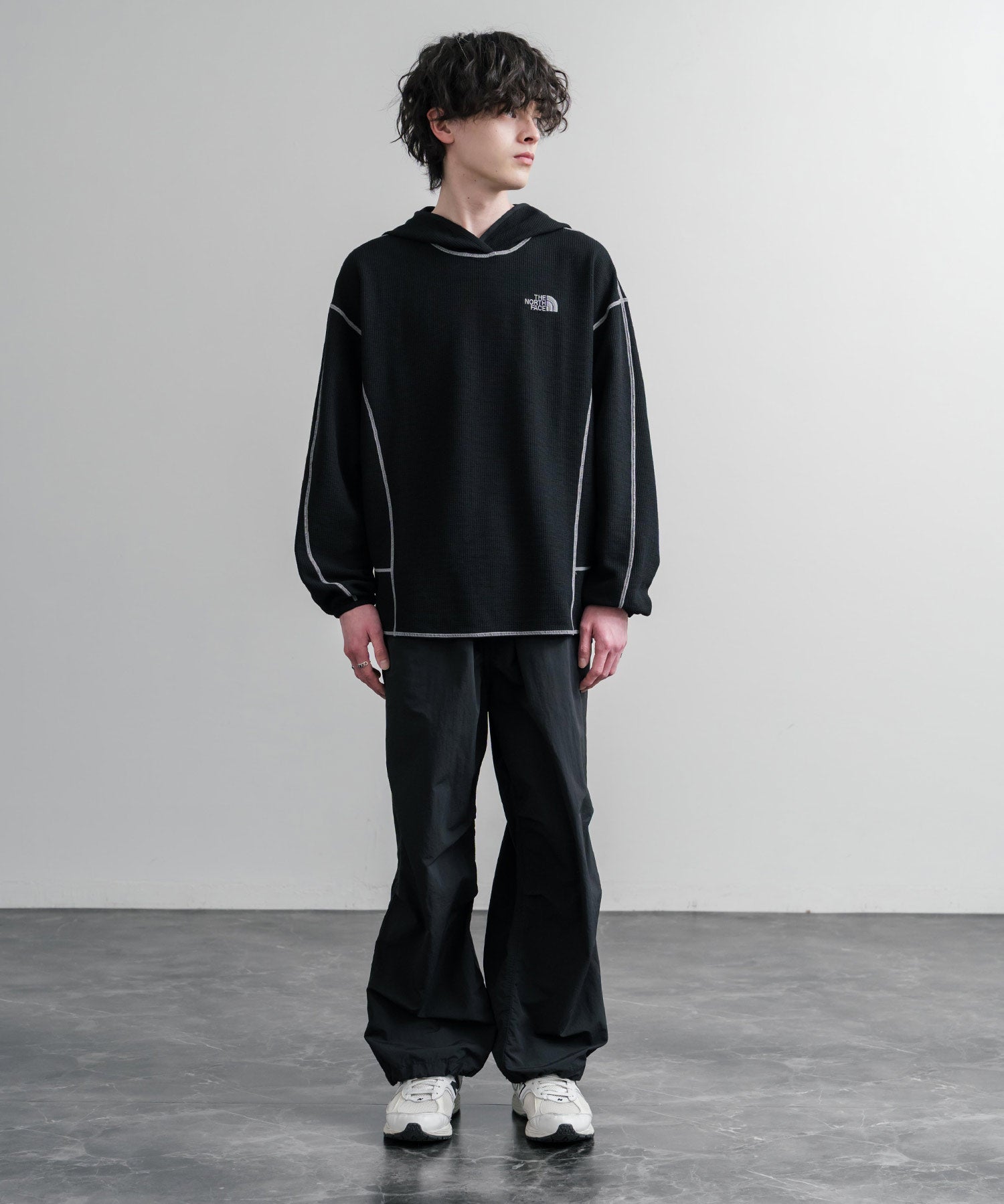 THE NORTH FACE ザ・ノースフェイス M'S SERRA L/S HOODIE ワッフルプルオーバーパーカー 15890