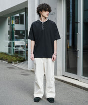 オーバーサイズ レイヤードヘンリーネック半袖Tシャツ 15552