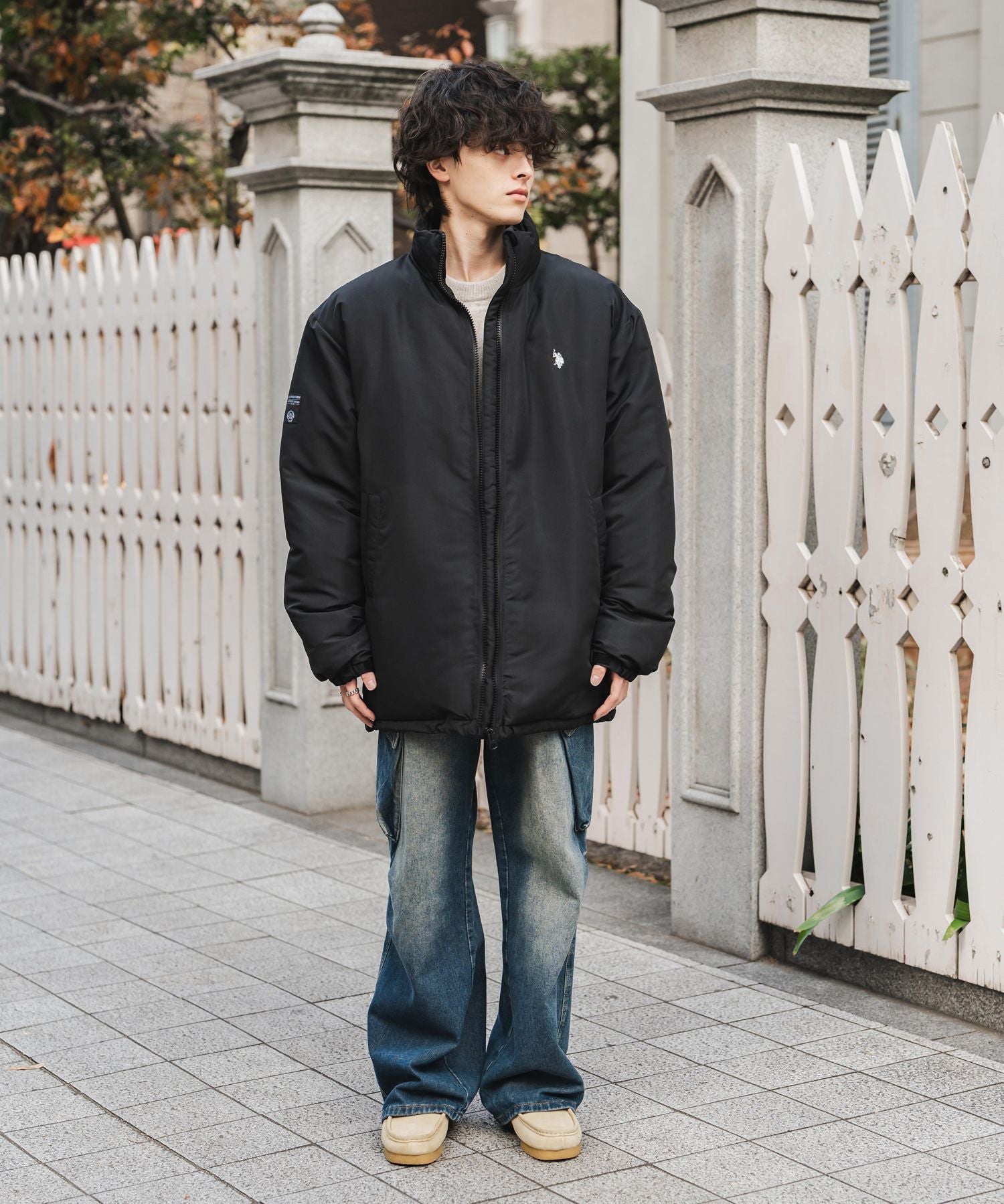 U.S. POLO ASSN. ユーエスポロアッスン PADDED JACKET オーバーサイズワンポイントロゴ刺繍パデッドジャケット 14864