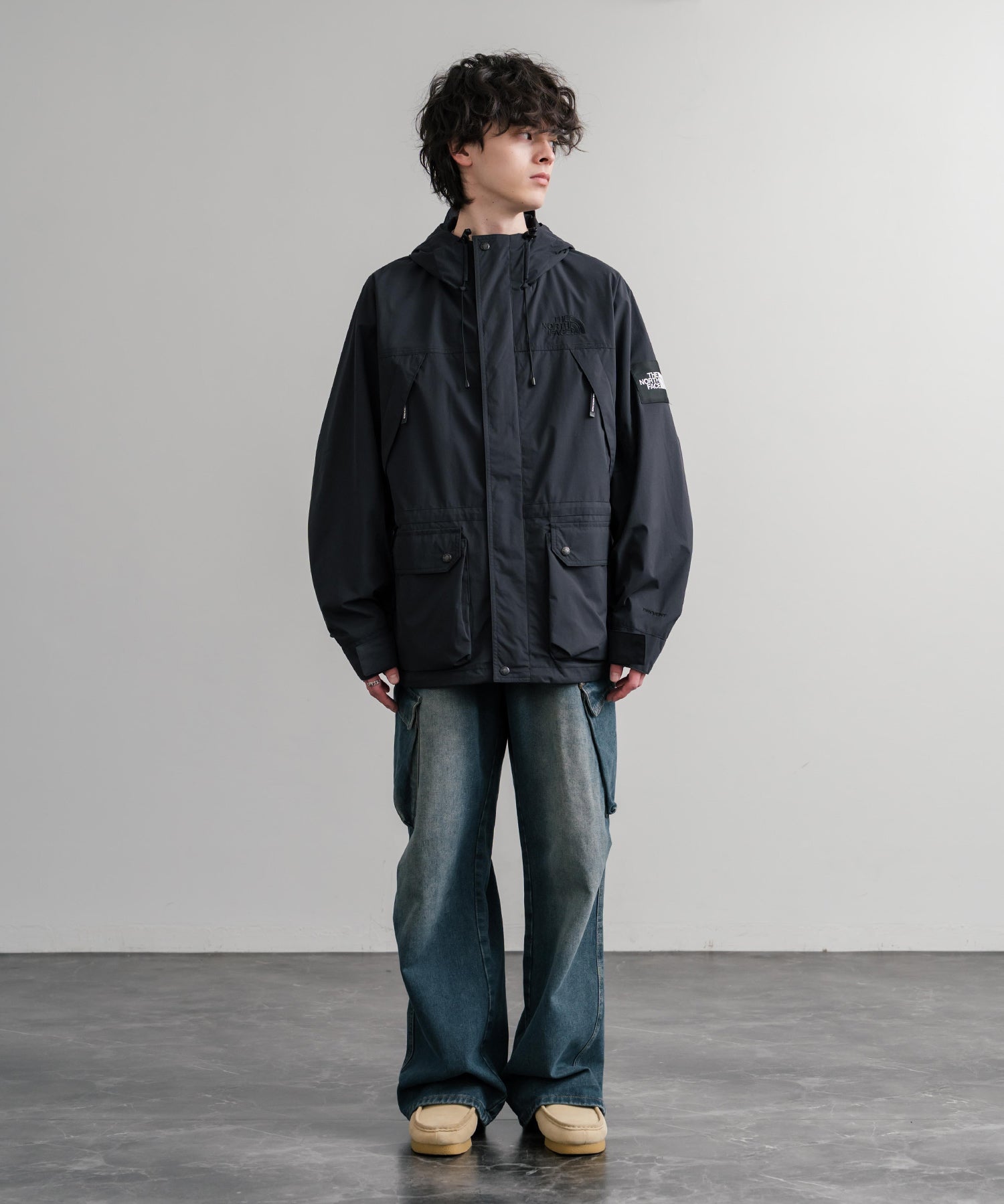 日本未展開モデル THE NORTH FACE ザ・ノースフェイス WHITE LABEL ホワイトレーベル EXPLORER JACKET オーバーサイズワンポイントロゴエクスプローラージャケット 15571