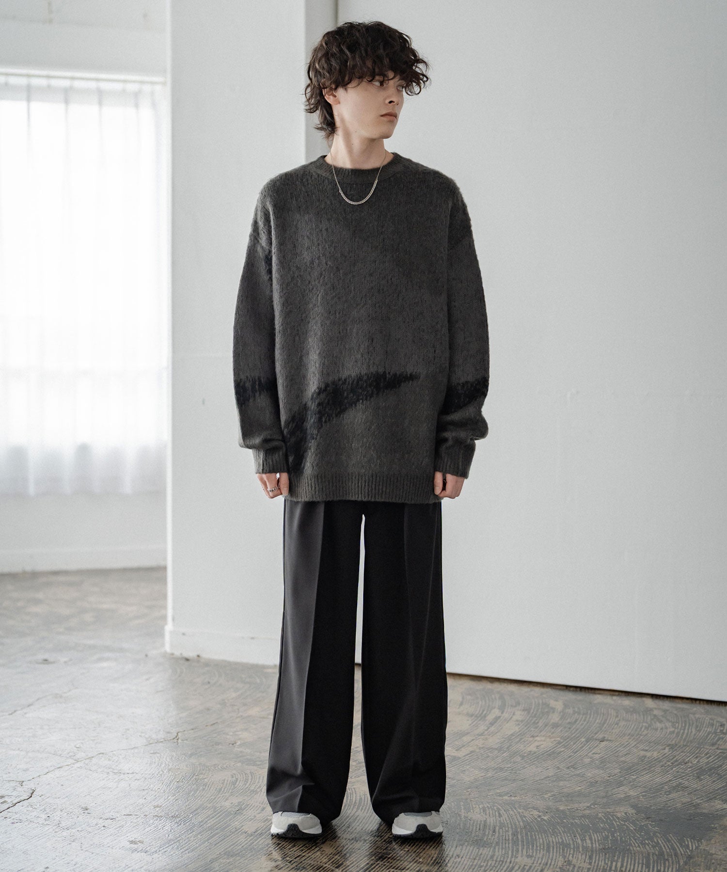 セミワイド2タックストレートスラックス 15248