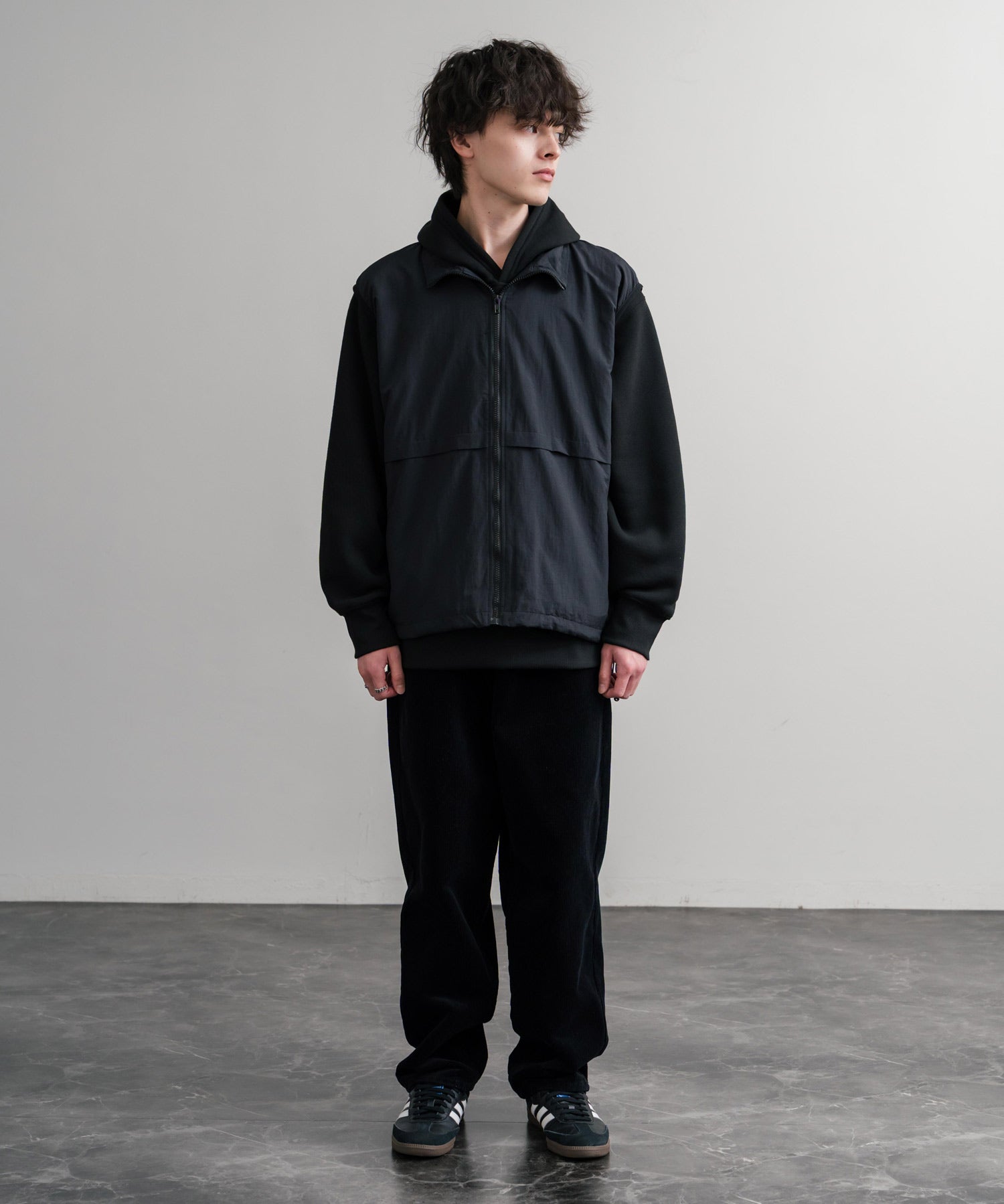 HUF ハフ CROMER CORDUROY PANT ワンポイントロゴ刺繍入りコーデュロイテーパードワイドパンツ 15060