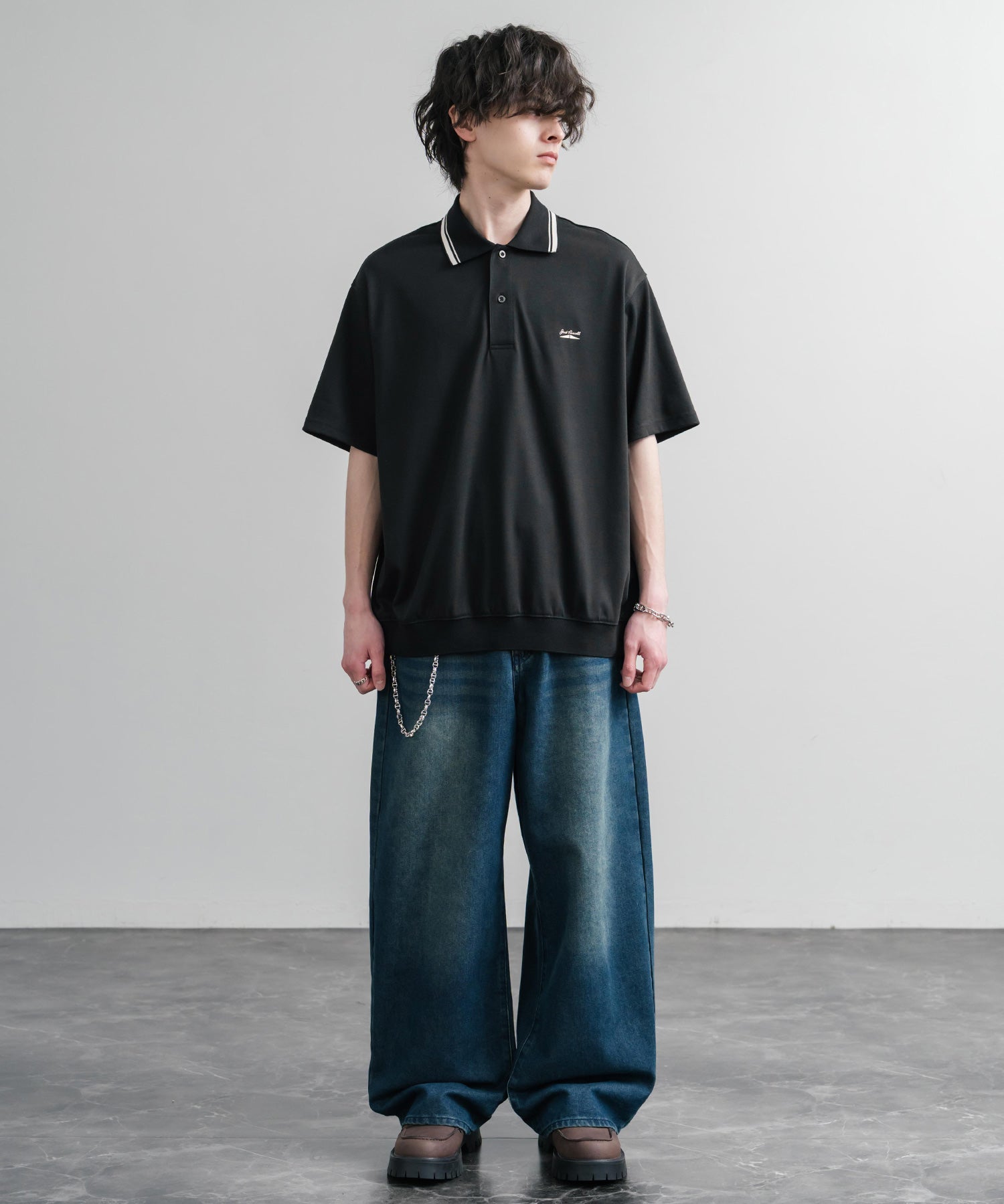 CONVERSE コンバース JACK PURCELL ジャックパーセル オーバーサイズバックメッシュジャージー半袖ポロシャツ 15870