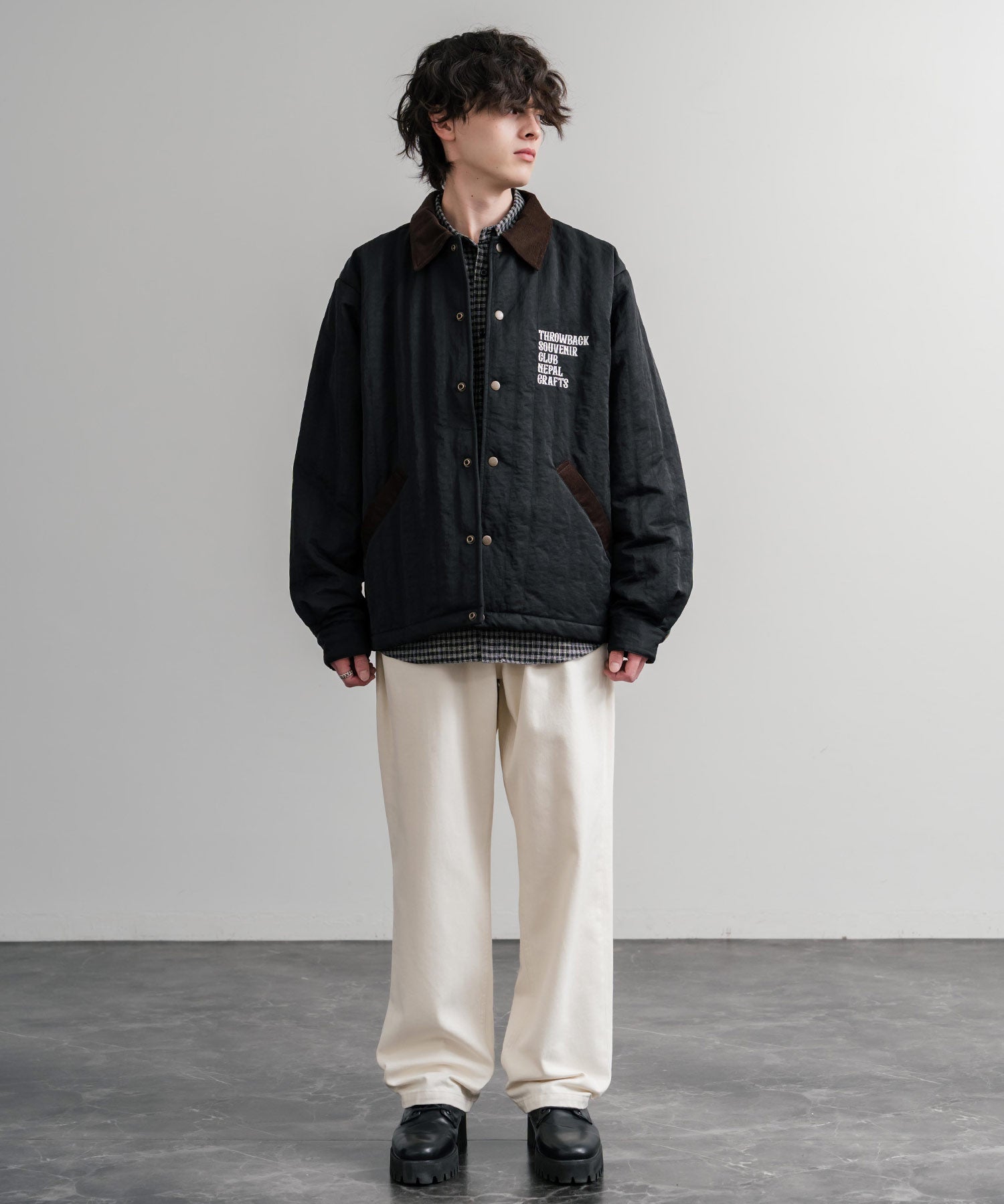 KRIFF MAYER クリフメイヤー スーベニア刺繍キルトコーチジャケット/ナイロンキルティングブルゾン 2515104 14884